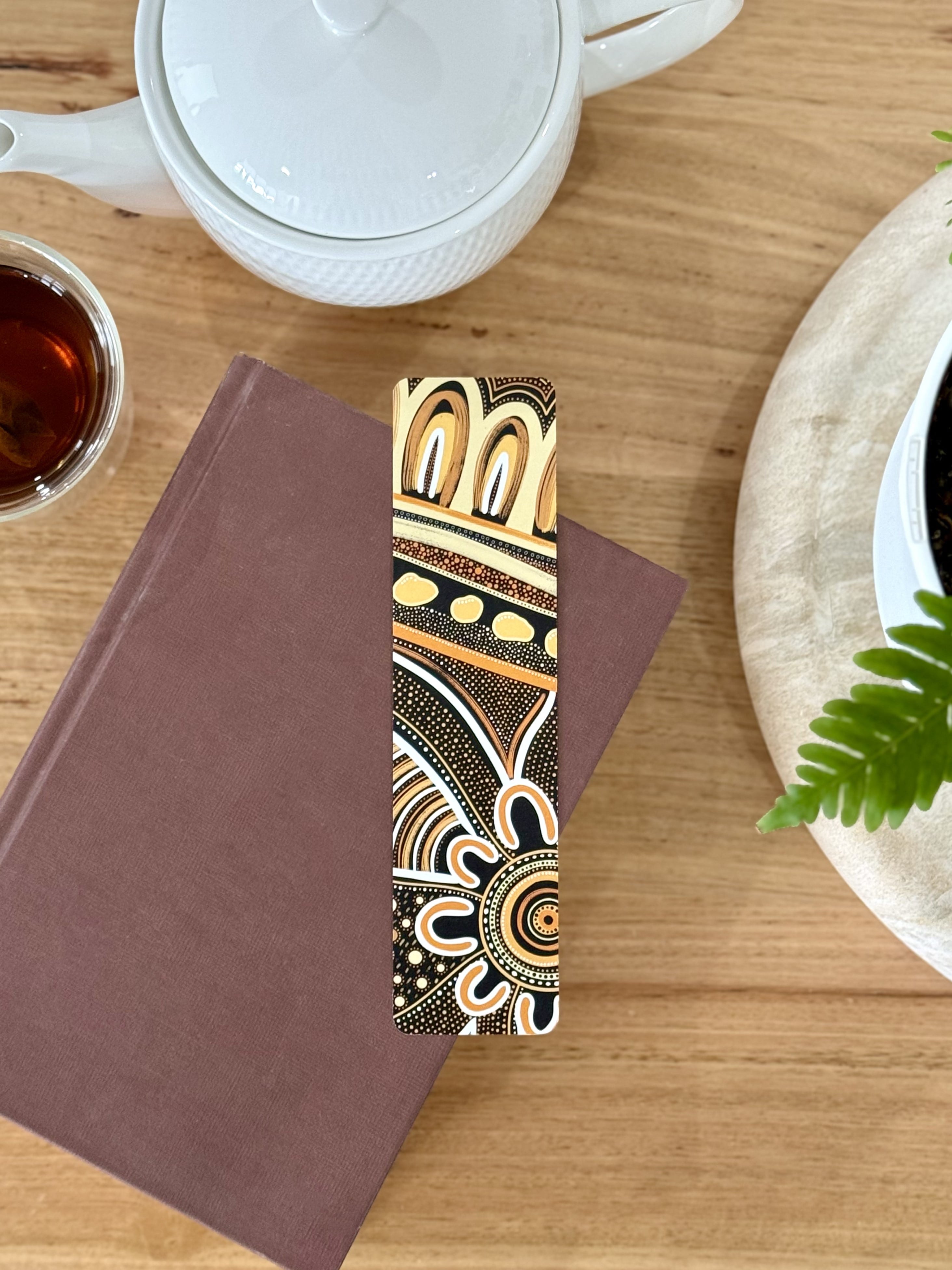 Solid Rock bookmark 100% recycled paper. Aboriginal Art design