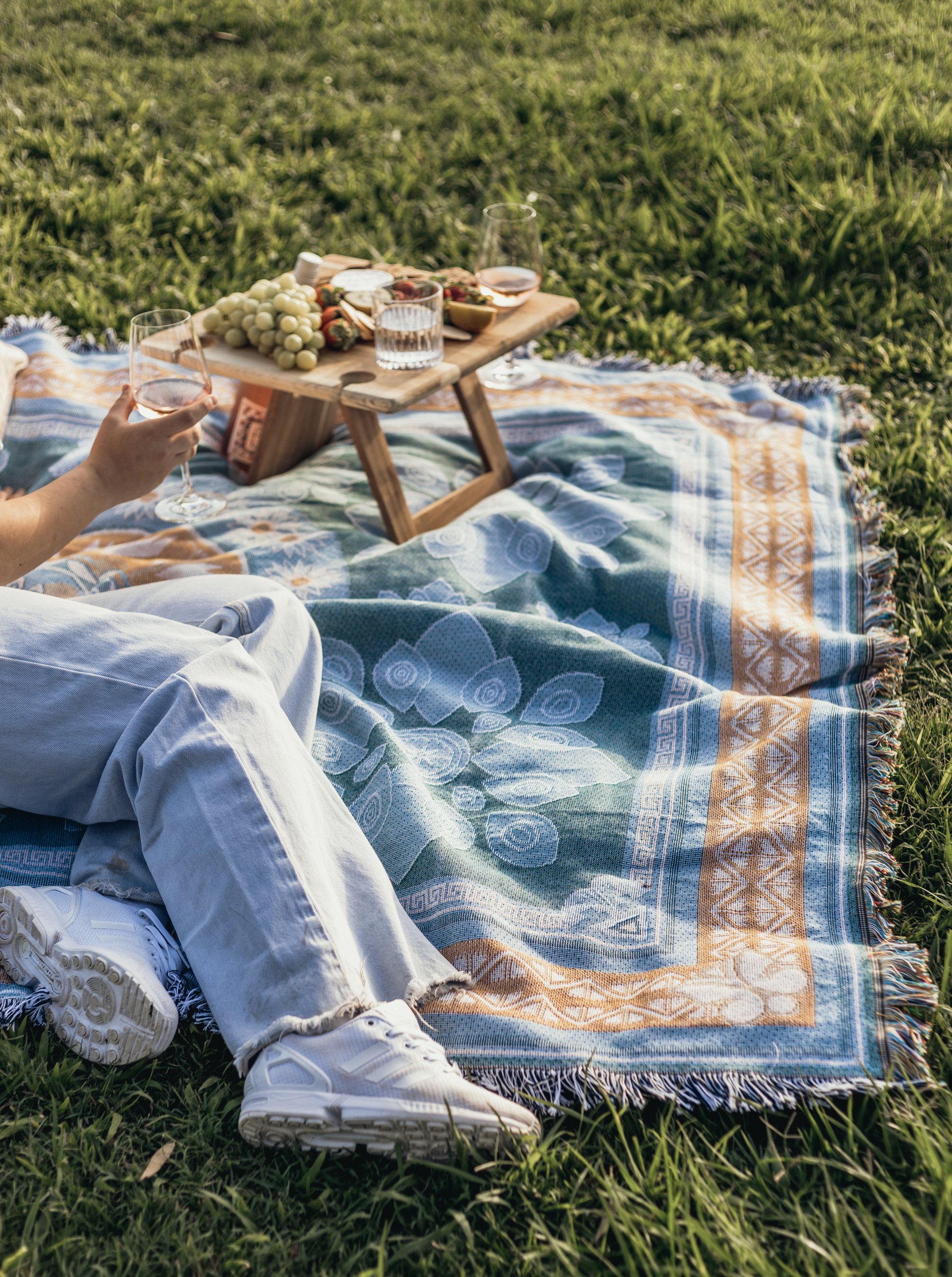 Picnic on the grass with a &