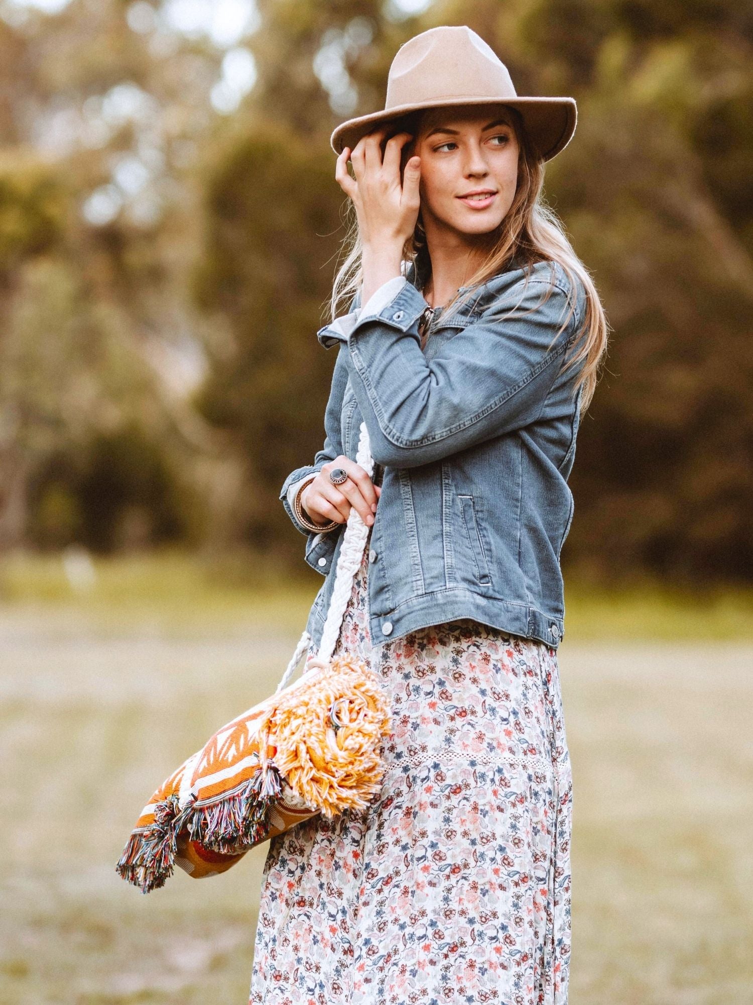 Yellow and orange throw rug perfect for self-care with carry strap. XL size for family picnic. Designed in Australia - Better Days picnic blanket. Travel, van life, adventure and designed for mental health wellbeing