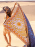 Yellow and orange throw rug perfect for self-care. XL size to fit over queen bed or family picnic. Designed in Australia - Better Days beach blanket
