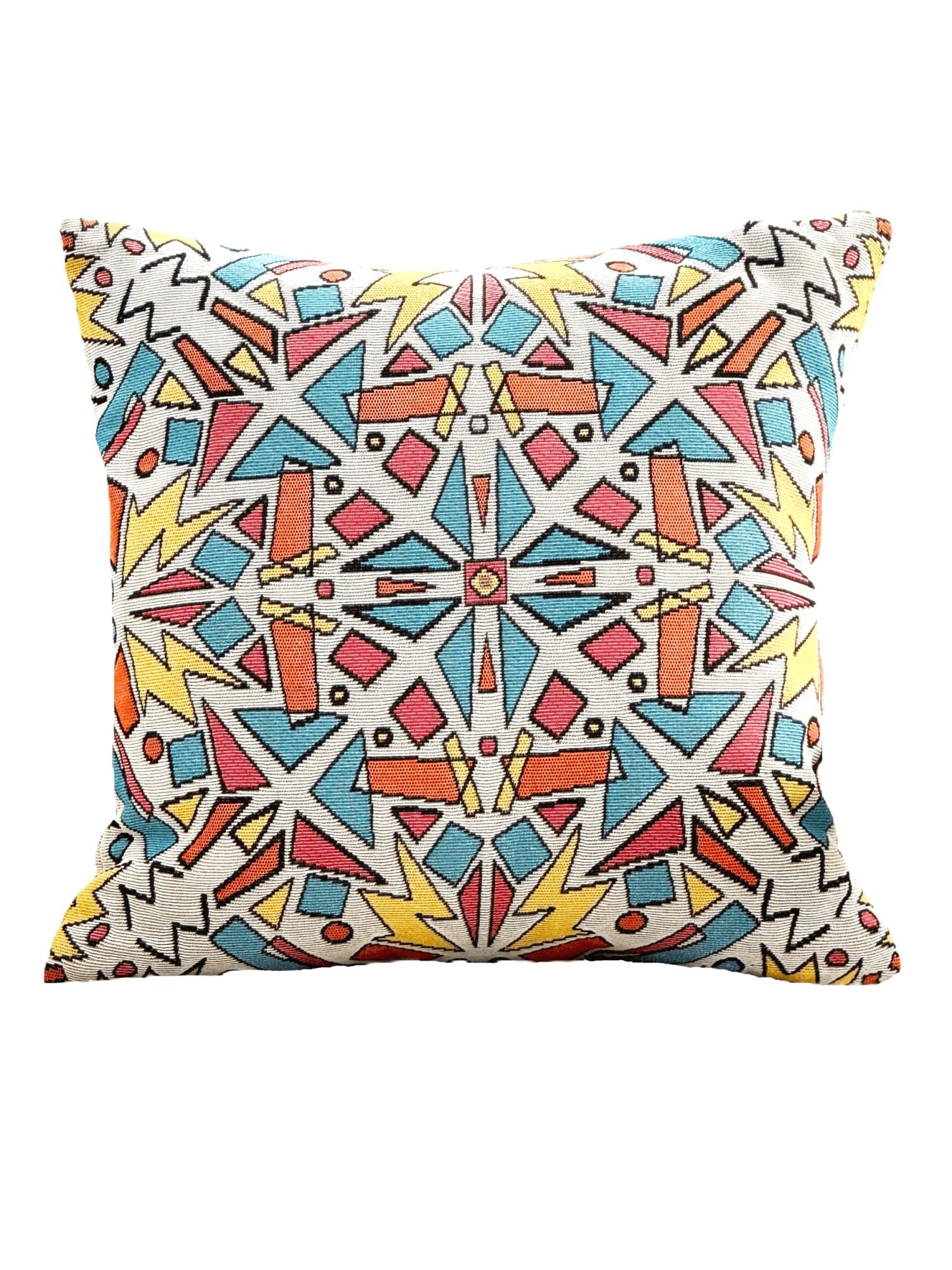 Just Ace cushion 90s vibe colourful design. Designed in Australia. 90s bedroom decor ideas. Millennials nostalgic colourful bold playful